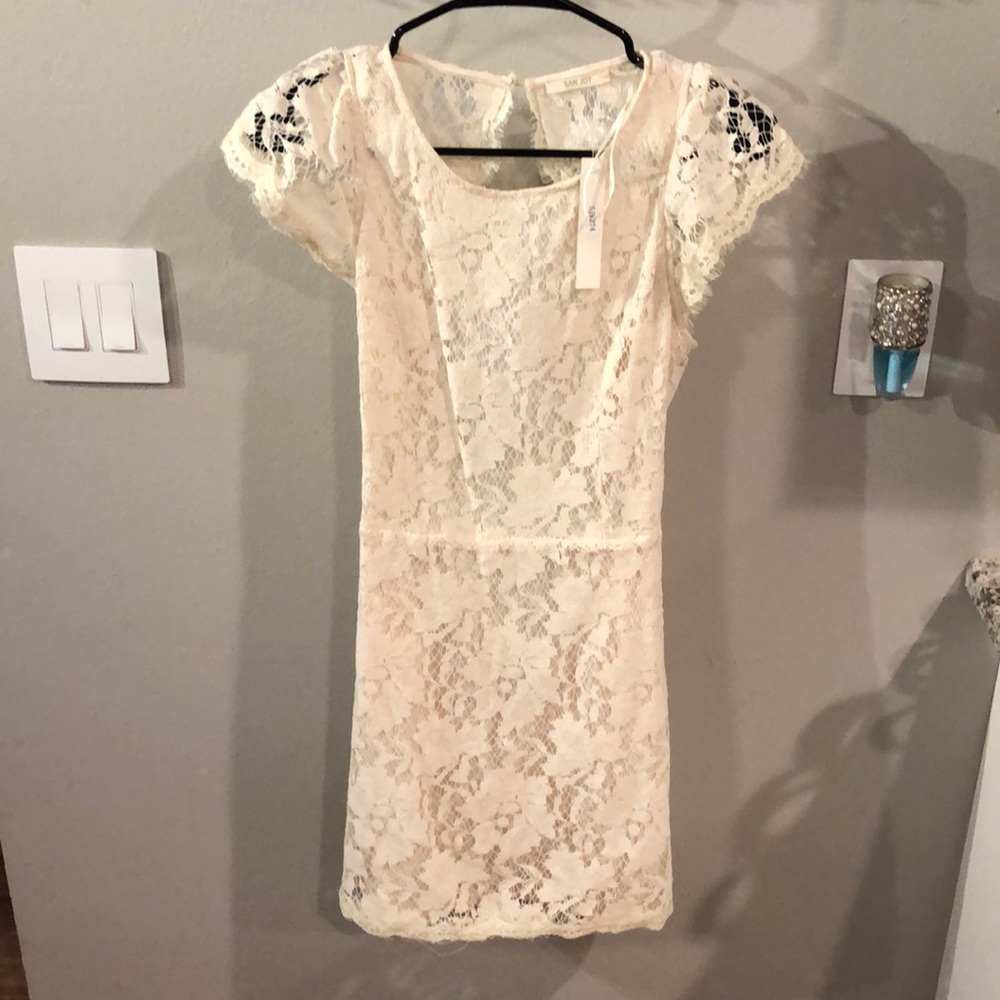 Cream lace dress